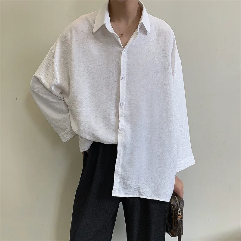 2019 Summer Men's Ice Silk Fabric White Shirt Male Sunscreen Clothes French Cuff Mens Brand Fashion Trend Shirts Plus Size M-2XL
2019 Summer Men's Ice Silk Fabric White Shirt Male Sunscreen Clothes French Cuff Mens Brand Fashion Trend Shirts Plus Size M-2XL