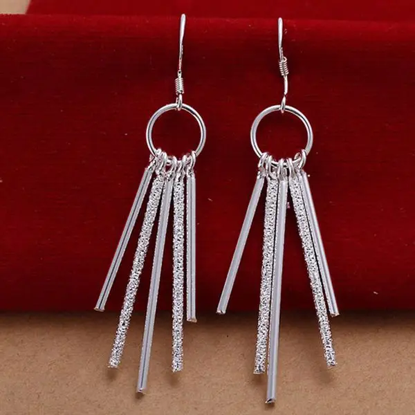 Free shipping lowest price wholesale for women's silver plated earrings 925 fashion Silver jewelry 5bar drop Earrings SE026
Free shipping lowest price wholesale for women's silver plated earrings 925 fashion Silver jewelry 5bar drop Earrings SE026