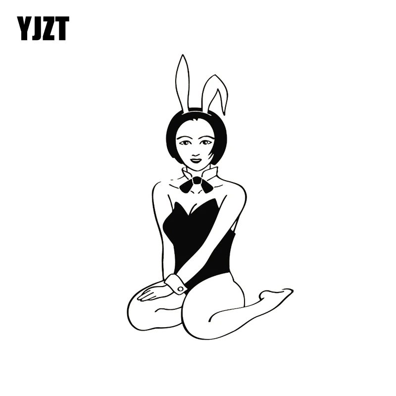 YJZT 7.4*12.7CM Sexy Rabbit Clever Girl Fashion Design Vinyl Decals Good Quality Black/Silver Covering The Body C20-0310
YJZT 7.4*12.7CM Sexy Rabbit Clever Girl Fashion Design Vinyl Decals Good Quality Black/Silver Covering The Body C20-0310