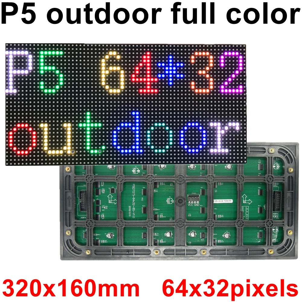 P5 открытый SMD полноцветный светодиодный экран модуль дисплея 320x160 мм 64x3 2 пикселя 1/8 привод сканирования Hub75 Водонепроницаемый высокая яркость
P5 открытый SMD полноцветный светодиодный экран модуль дисплея 320x160 мм 64x3 2 пикселя 1/8 привод сканирования Hub75 Водонепроницаемый высокая яркость
