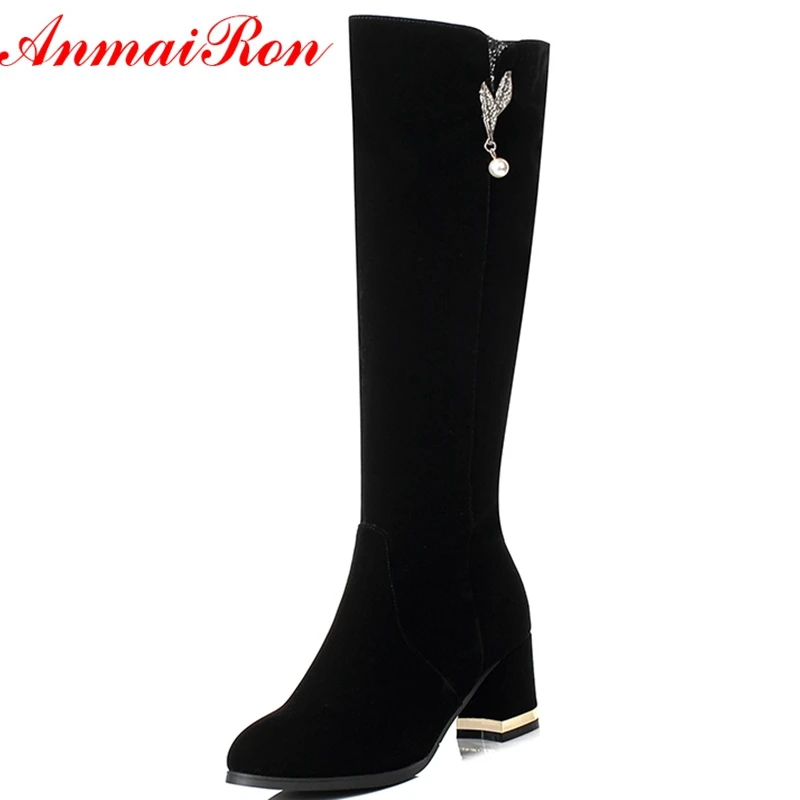 AnmaiRon Women Fashion 2018 Basic Round Toe Women Boots Winter Knee-High Square Heel Boots Women Big Size 34-43 LY159
AnmaiRon Women Fashion 2018 Basic Round Toe Women Boots Winter Knee-High Square Heel Boots Women Big Size 34-43 LY159
