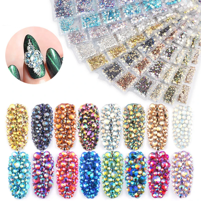 ss4-ss16 3D Round Flatback Rhinestones Strass Nail Art Decorations Glitter Crystals Partition Mixed Size Shiny Nail accessoires
ss4-ss16 3D Round Flatback Rhinestones Strass Nail Art Decorations Glitter Crystals Partition Mixed Size Shiny Nail accessoires