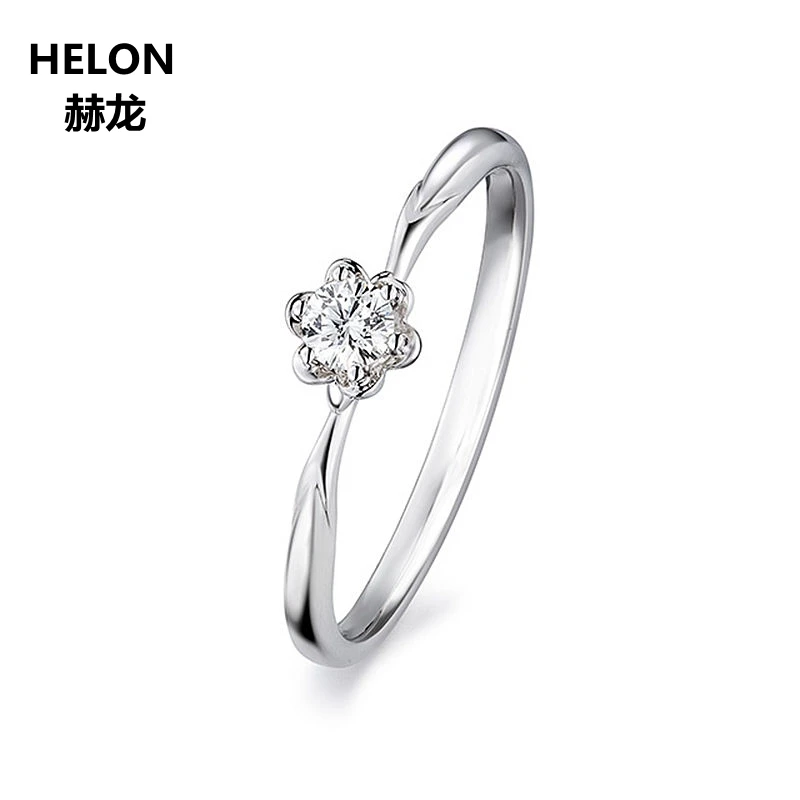 

0.11CT SI/H Natural Diamonds Engagement Wedding Ring Women Solid 14k White Gold Anniversary Lover Fine Jewelry Gift