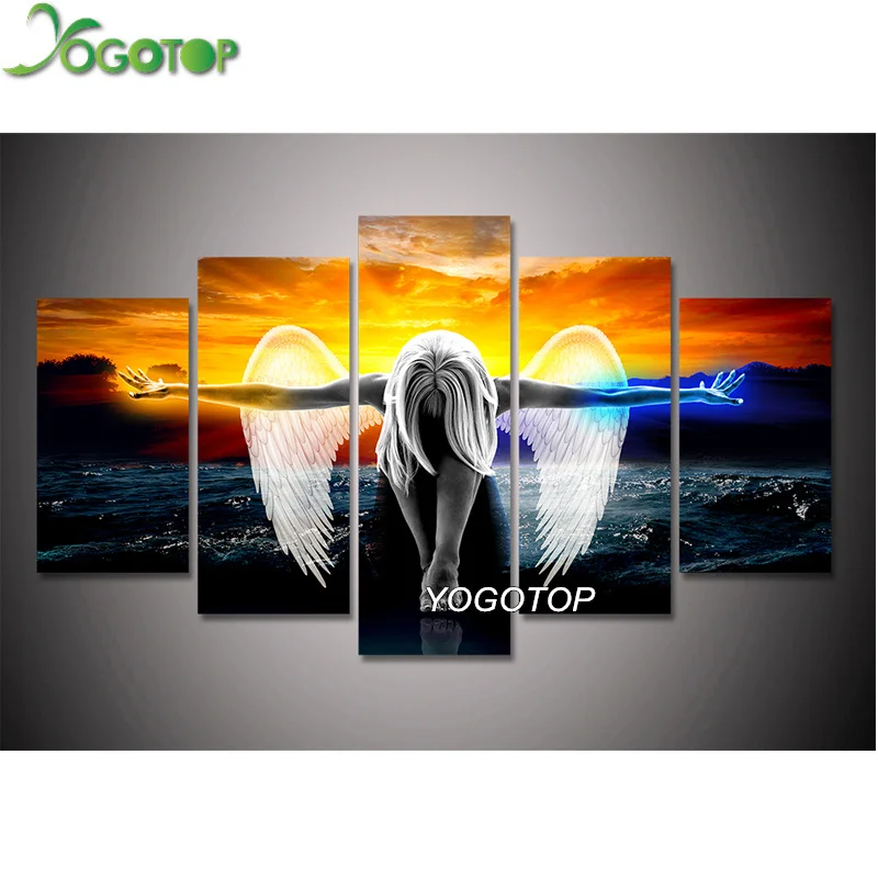 YOGOTOP DIY Diamond Painting Cross Stitch Kits Full Diamond Embroidery 5D Diamond Mosaic Home Decor Angel wings 5pcs ML180 
YOGOTOP DIY Diamond Painting Cross Stitch Kits Full Diamond Embroidery 5D Diamond Mosaic Home Decor Angel wings 5pcs ML180