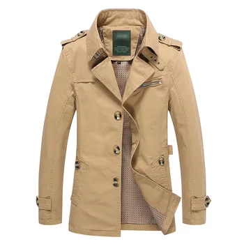 New Trench Coat Men Brand Long Jacket Mens Spring Autumn Casual Windbreaker Overcoat Fashion Button Men's Jackets 5 colors MY035
New Trench Coat Men Brand Long Jacket Mens Spring Autumn Casual Windbreaker Overcoat Fashion Button Men's Jackets 5 colors MY035