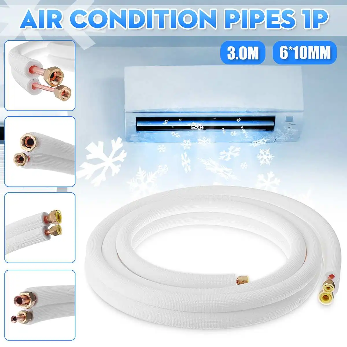 6*10mm3 m Air Conditioning Copper Pipe Connection Pipe Pure Copper Pipe Thick Home Air Conditioning Pipe Fittings With Sodium
6*10mm3 m Air Conditioning Copper Pipe Connection Pipe Pure Copper Pipe Thick Home Air Conditioning Pipe Fittings With Sodium