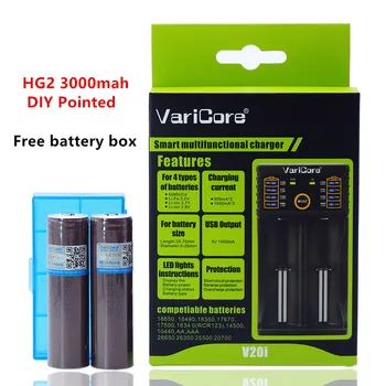 VariCore V20i charger 18650 lithium battery HG2 HE4, INR18650 25R electronic cigarette battery + DIY Pointed
VariCore V20i charger 18650 lithium battery HG2 HE4, INR18650 25R electronic cigarette battery + DIY Pointed