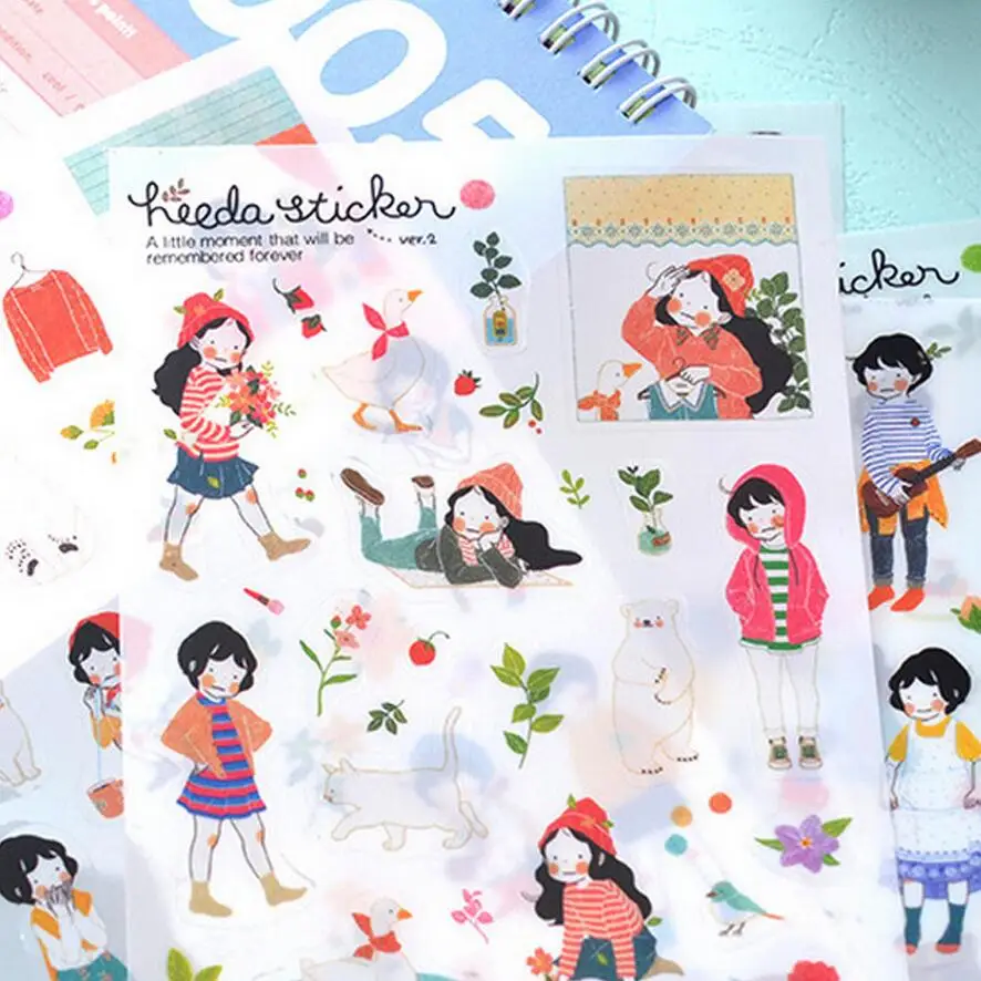 Hot Notebook Planner Diary decorative albums diy sticker 6 sheets Kawaii Sticker Pack Scrapbooking PVC cute girl sticker gifts
Hot Notebook Planner Diary decorative albums diy sticker 6 sheets Kawaii Sticker Pack Scrapbooking PVC cute girl sticker gifts
