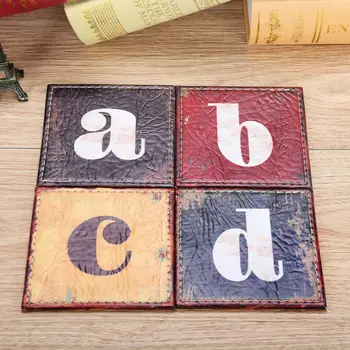 LINKWELL Set of 4 10x10cm Vintage Alphabet Letter Colorful PU Leather Round Bar Coaster Table Cup Holder Drink Placemat Mat
LINKWELL Set of 4 10x10cm Vintage Alphabet Letter Colorful PU Leather Round Bar Coaster Table Cup Holder Drink Placemat Mat