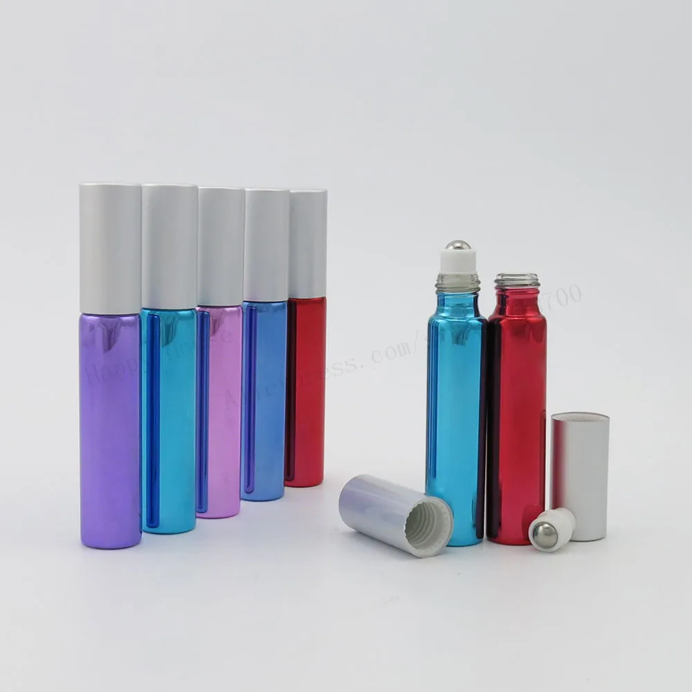 Hot Selling 30 x 10ml Metal Roller Bottle For Essential Oils With Five Colors,1/3oz UV Roll-on Glass Perfume Bottles
Hot Selling 30 x 10ml Metal Roller Bottle For Essential Oils With Five Colors,1/3oz UV Roll-on Glass Perfume Bottles
