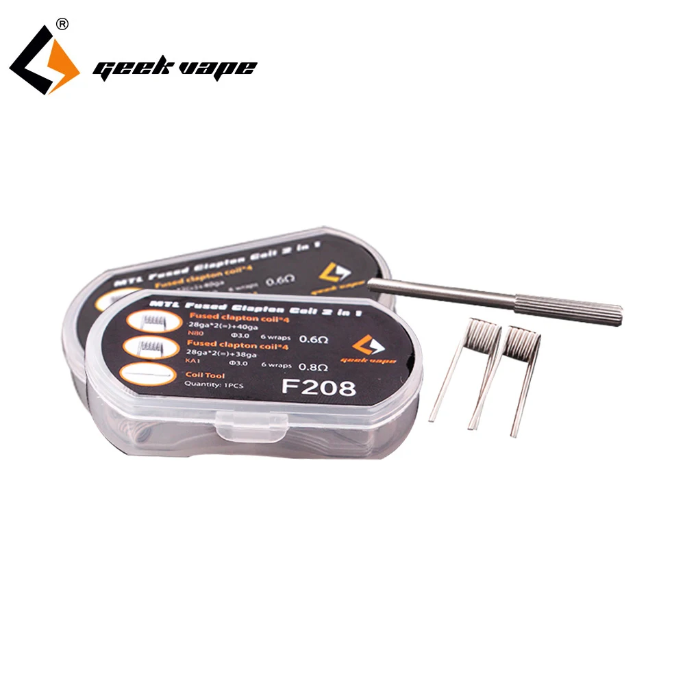 8pcs/pack Orignal GeekVape MTL Fused Clapton Coil 2 In 1 with SS Coil Tool Made From N80 & KA1 Materials for Vapor DIY Fun
8pcs/pack Orignal GeekVape MTL Fused Clapton Coil 2 In 1 with SS Coil Tool Made From N80 & KA1 Materials for Vapor DIY Fun
