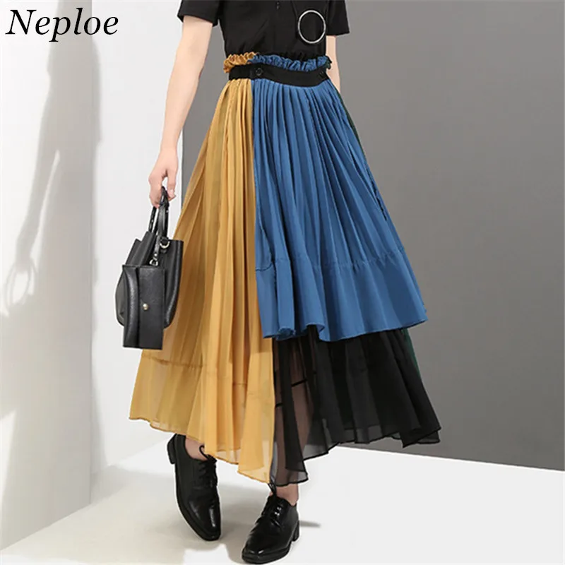 Neploe 2019 Female Colorful Patchwork Summer Style Korean Skirts Women Elastic Pleated Skirt Girls Casual High Waist Skirt 67809
Neploe 2019 Female Colorful Patchwork Summer Style Korean Skirts Women Elastic Pleated Skirt Girls Casual High Waist Skirt 67809