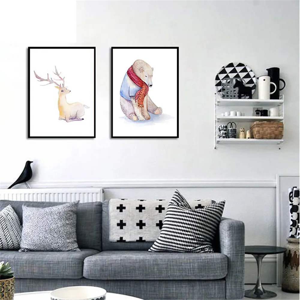 HAOCHU Home Decor Elk Bear Animal Wall Art Canvas Painting Picture Poster Sweet Cartoon Backdrop Sitting Office Bedside Decor
HAOCHU Home Decor Elk Bear Animal Wall Art Canvas Painting Picture Poster Sweet Cartoon Backdrop Sitting Office Bedside Decor
