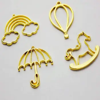 Rainbow Umbrella Open Bezels Jewelry Findings Pendant Accessories Hollow Balloon Horse Metal Frame DIY Handmade UV Resin Craft
Rainbow Umbrella Open Bezels Jewelry Findings Pendant Accessories Hollow Balloon Horse Metal Frame DIY Handmade UV Resin Craft