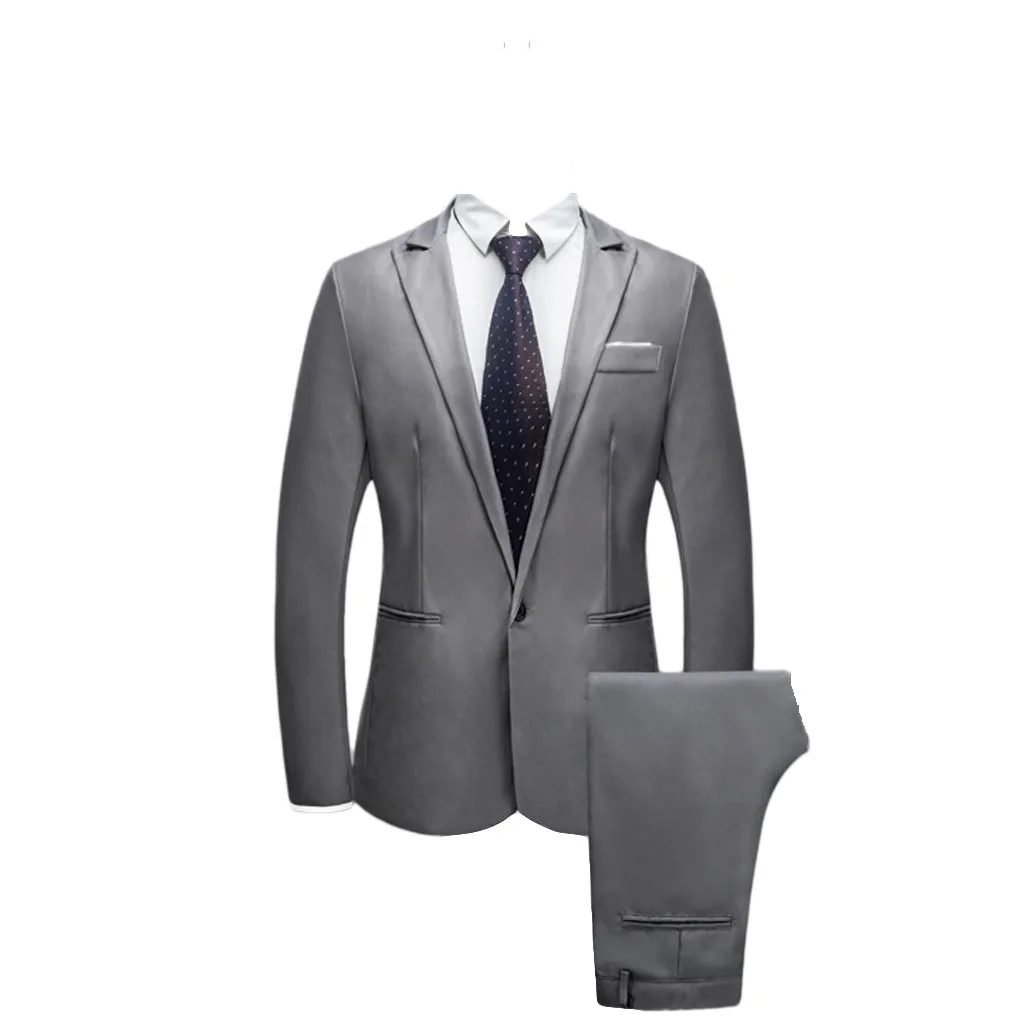 2019 New Arrvial Spring Autumn Suit Men With Pants For Wedding Slim Button Suit Pure Color Dress Blazer Trajes Hombre Vestir
2019 New Arrvial Spring Autumn Suit Men With Pants For Wedding Slim Button Suit Pure Color Dress Blazer Trajes Hombre Vestir