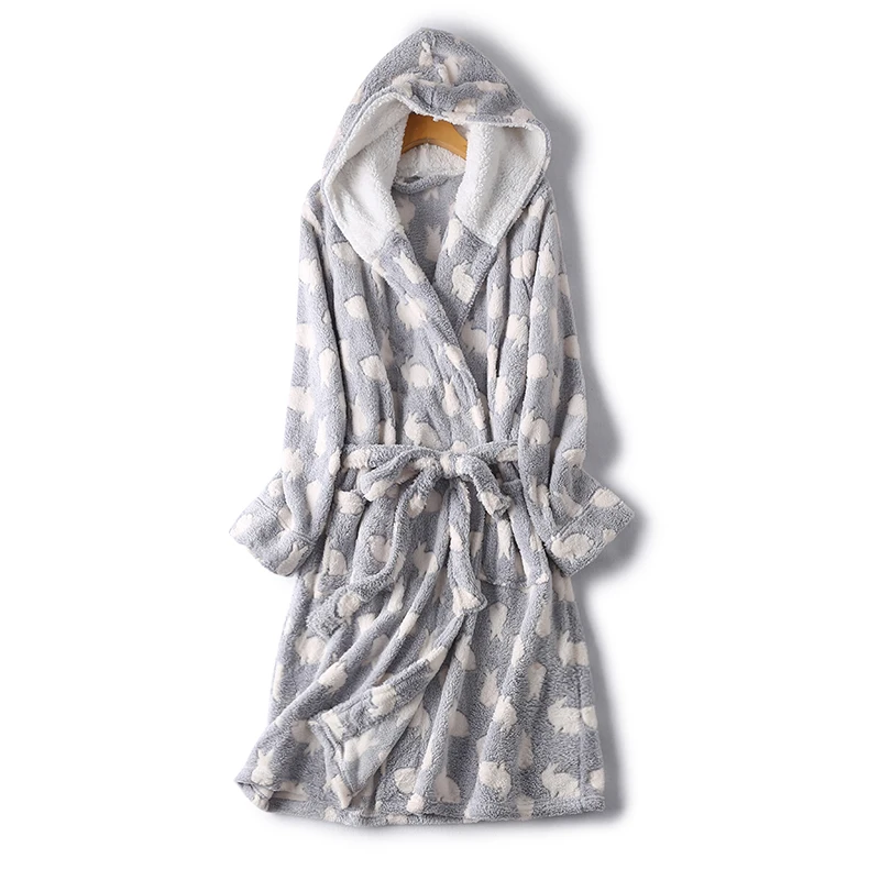 Winterunisex fashion loose cartoon design long sleeve soft fleece hooded bathrobe adult trendy plus size sleeping belted robe
Winterunisex fashion loose cartoon design long sleeve soft fleece hooded bathrobe adult trendy plus size sleeping belted robe