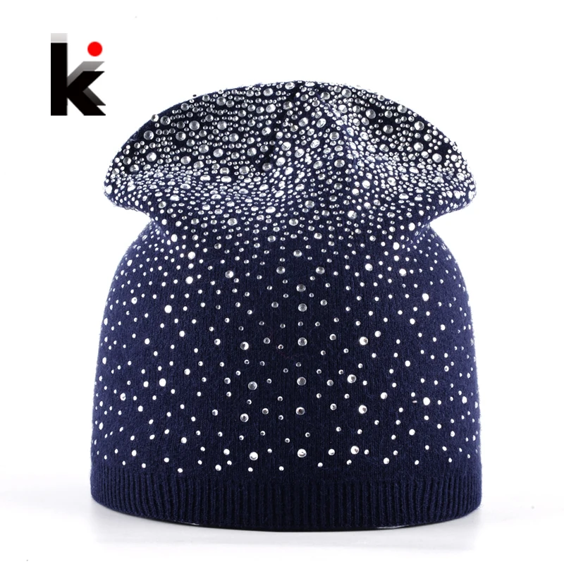 Femal Winter Beanie Hats Rabbit Wool Knitted Caps Women Flashing Rhinestone Bonnet For Girl Skullies hat Touca Feminina inverno
Femal Winter Beanie Hats Rabbit Wool Knitted Caps Women Flashing Rhinestone Bonnet For Girl Skullies hat Touca Feminina inverno