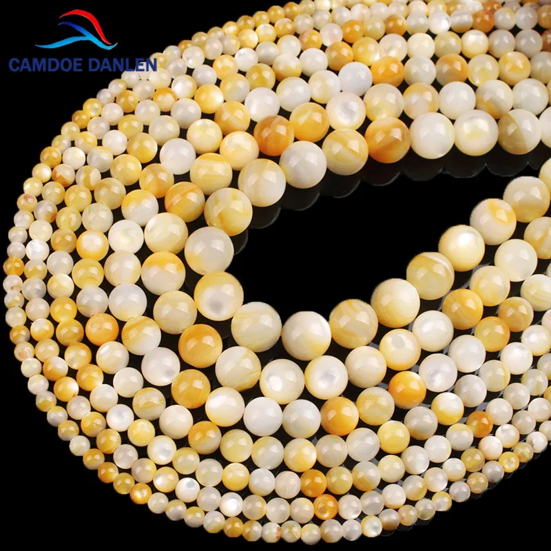 100% Natural Yellow Pearl Shell Glitter Round Beads 4 5 6 7 8 9mm Fit DIY Bracelet Necklace Strand 15'' For Jewelry Making
100% Natural Yellow Pearl Shell Glitter Round Beads 4 5 6 7 8 9mm Fit DIY Bracelet Necklace Strand 15'' For Jewelry Making
