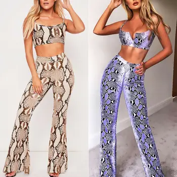 New Women Ladies Fashion Casual Summer 2Pcs Clothing Set Sleeveless Snake Print Tank Top Long Pants Bodycon Party Clubwear
New Women Ladies Fashion Casual Summer 2Pcs Clothing Set Sleeveless Snake Print Tank Top Long Pants Bodycon Party Clubwear