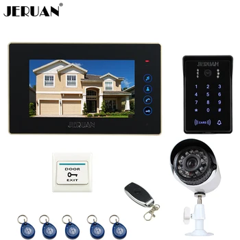 JERUAN Wired 7`` Video Door Phone intercom System kit waterproof touch Password keyboard Access IR Camera +700TVL Analog Camera
JERUAN Wired 7`` Video Door Phone intercom System kit waterproof touch Password keyboard Access IR Camera +700TVL Analog Camera