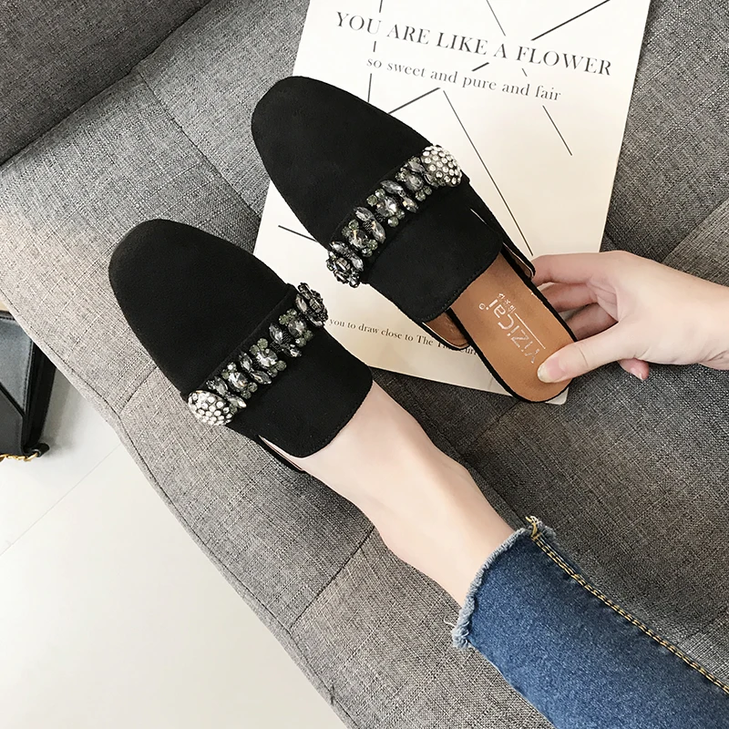 2018 Spring And Summer Without Heel Baotou Lazy Half Slippers Outside Square Head Muller Shoes
2018 Spring And Summer Without Heel Baotou Lazy Half Slippers Outside Square Head Muller Shoes