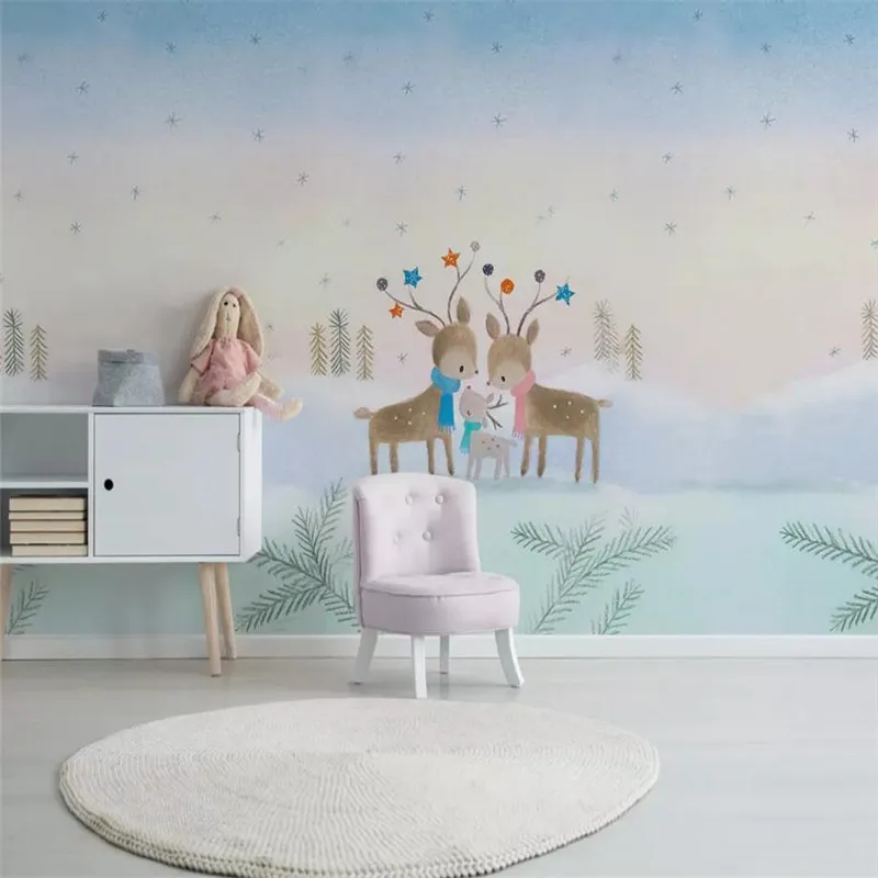 Simple hand-painted children's room background wall professional production murals, wallpaper wholesale, custom poster photo wal
Simple hand-painted children's room background wall professional production murals, wallpaper wholesale, custom poster photo wal