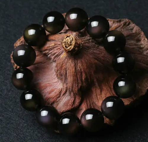 14mm 100% Genuine Natural Black Obsidian Bracelet Rainbow Light Gemstone Round Beads Stretch Bracelets For Man Lady AAAAA
14mm 100% Genuine Natural Black Obsidian Bracelet Rainbow Light Gemstone Round Beads Stretch Bracelets For Man Lady AAAAA