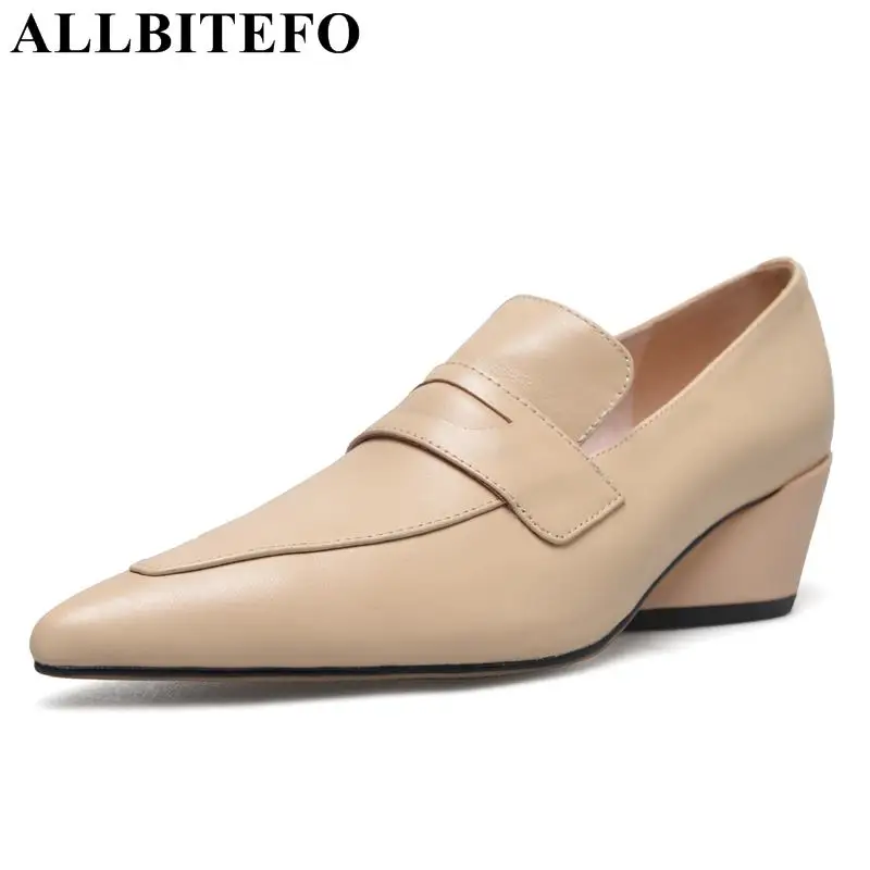 ALLBITEFO High quality cow leather women high heels fashion girls work shoes woman party high heel shoes pumps wedding shoes
ALLBITEFO High quality cow leather women high heels fashion girls work shoes woman party high heel shoes pumps wedding shoes