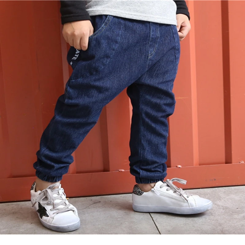 Baby Boys and childrens Harlan jeans Pants clothes In the Winter South Korean style Stylish Add wool jeans kids Clothing LRZLYX-A6 (2)
