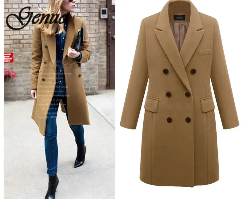 Autumn Winter Coat Women Casual Wool Solid Jackets Blazers Female Elegant Double Breasted Long Coat Ladies Plus Size 5XL
Autumn Winter Coat Women Casual Wool Solid Jackets Blazers Female Elegant Double Breasted Long Coat Ladies Plus Size 5XL