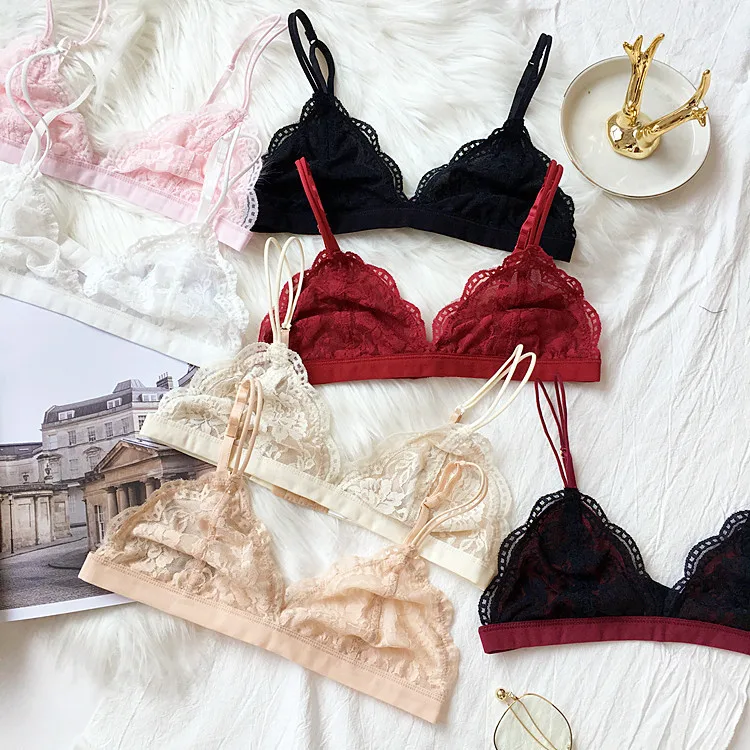Sexy Lace Bras for Women Wire Free bralette Push Up Bra Breathable Transparent Triangle Thin Lace Bralette Lingerie Underwear
Sexy Lace Bras for Women Wire Free bralette Push Up Bra Breathable Transparent Triangle Thin Lace Bralette Lingerie Underwear