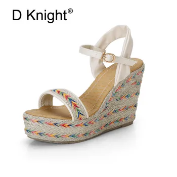 Ladies Casual Platform Wedges Sandals New Fashion Open Toe Ankle Strap Straw Braid Rome Sandals Size 32-41 Female Beach Sandals 
Ladies Casual Platform Wedges Sandals New Fashion Open Toe Ankle Strap Straw Braid Rome Sandals Size 32-41 Female Beach Sandals
