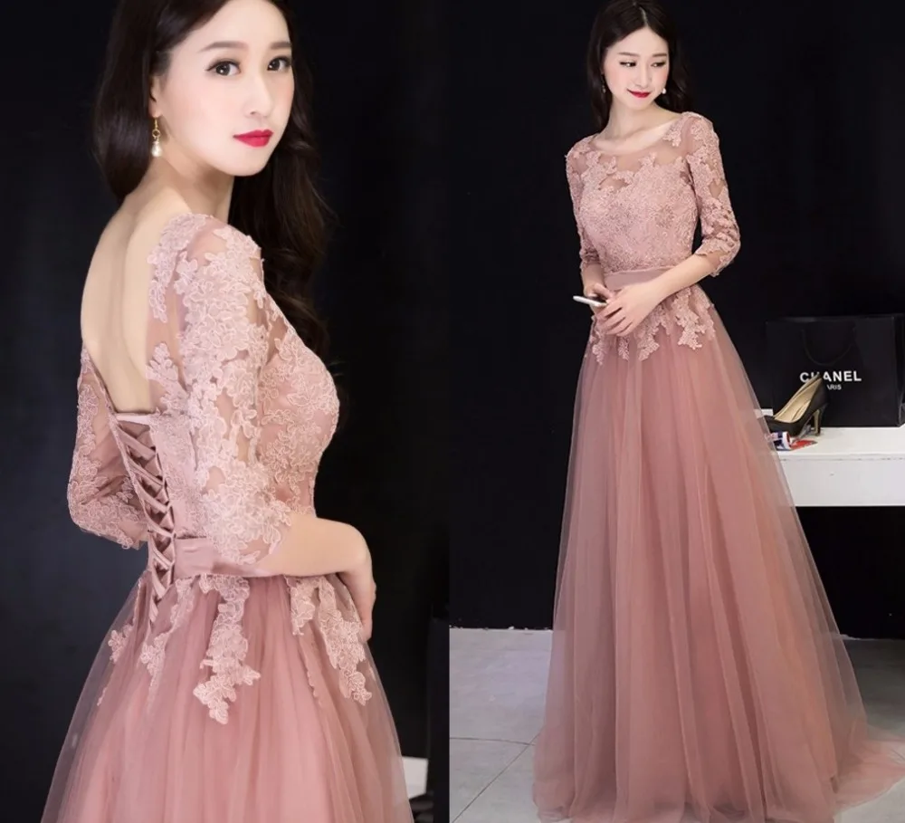 2019 Graceful O-neck Half Sleeves Lace Dresses Maxi Party Dress Vestidos Pink Long Backless Prom Evening Gonws Formal Dress
2019 Graceful O-neck Half Sleeves Lace Dresses Maxi Party Dress Vestidos Pink Long Backless Prom Evening Gonws Formal Dress