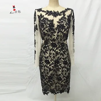 Black Short Evening Dress with Long Sleeves Vestido de Festa Curto Lace Robe de Cocktail Party Dress 2017 Sexy Knee Length
Black Short Evening Dress with Long Sleeves Vestido de Festa Curto Lace Robe de Cocktail Party Dress 2017 Sexy Knee Length