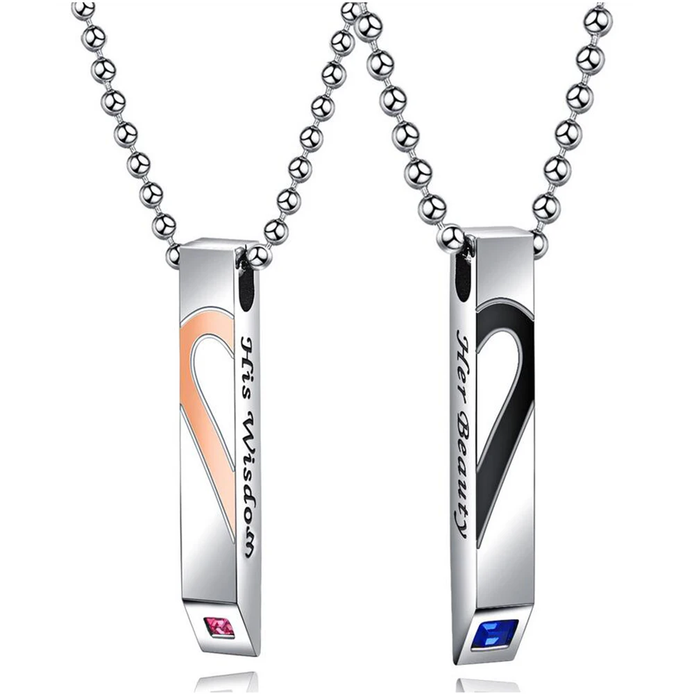 Men Women Stainless Steel Beads Chain Heart Love Necklaces for Couples Ladies Fashion Zircon Pendant Paired Suspension Pendants
Men Women Stainless Steel Beads Chain Heart Love Necklaces for Couples Ladies Fashion Zircon Pendant Paired Suspension Pendants