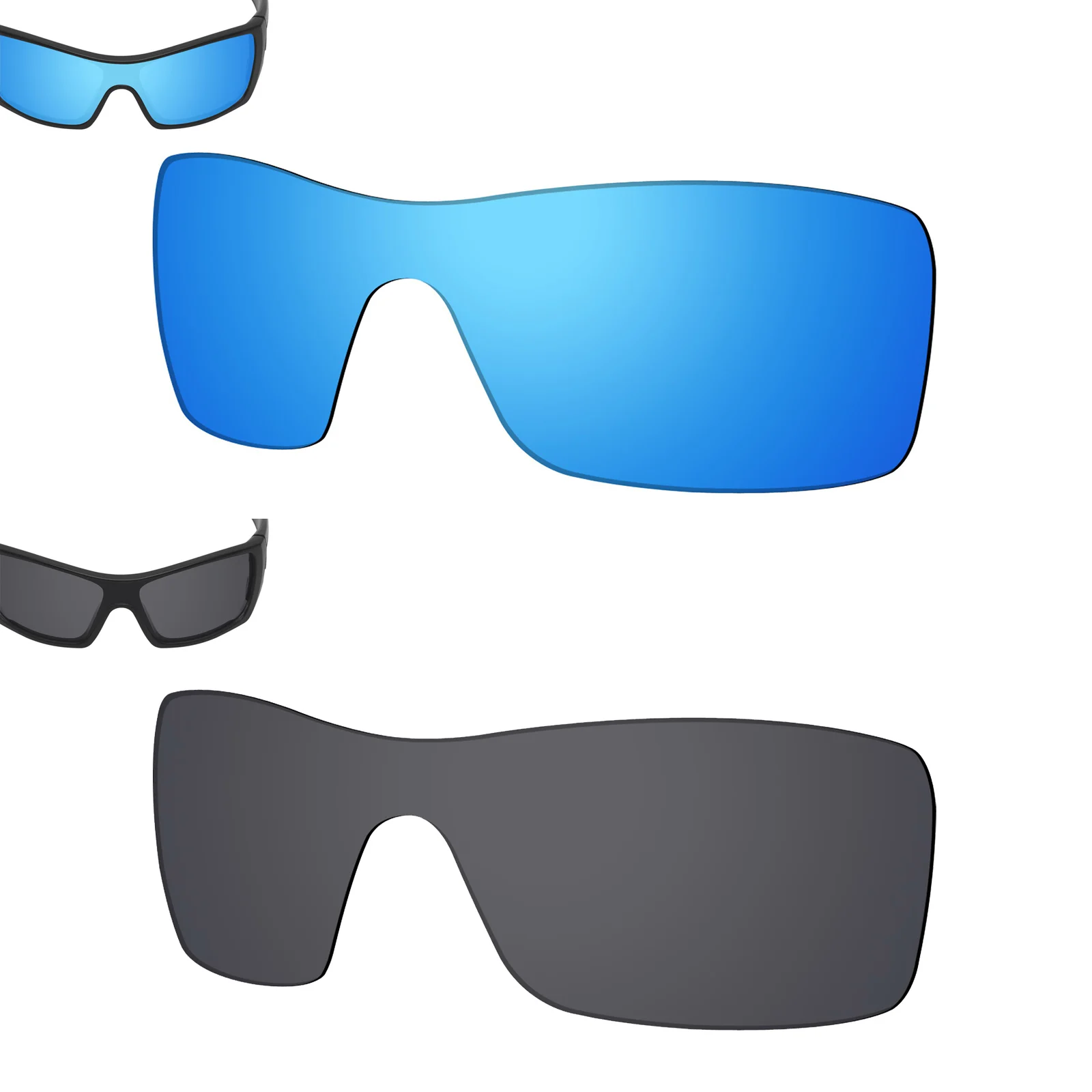 SmartVLT 2 Pieces Polarized Sunglasses Replacement Lenses for Oakley Batwolf-Ice Blue and Solid Black
SmartVLT 2 Pieces Polarized Sunglasses Replacement Lenses for Oakley Batwolf-Ice Blue and Solid Black