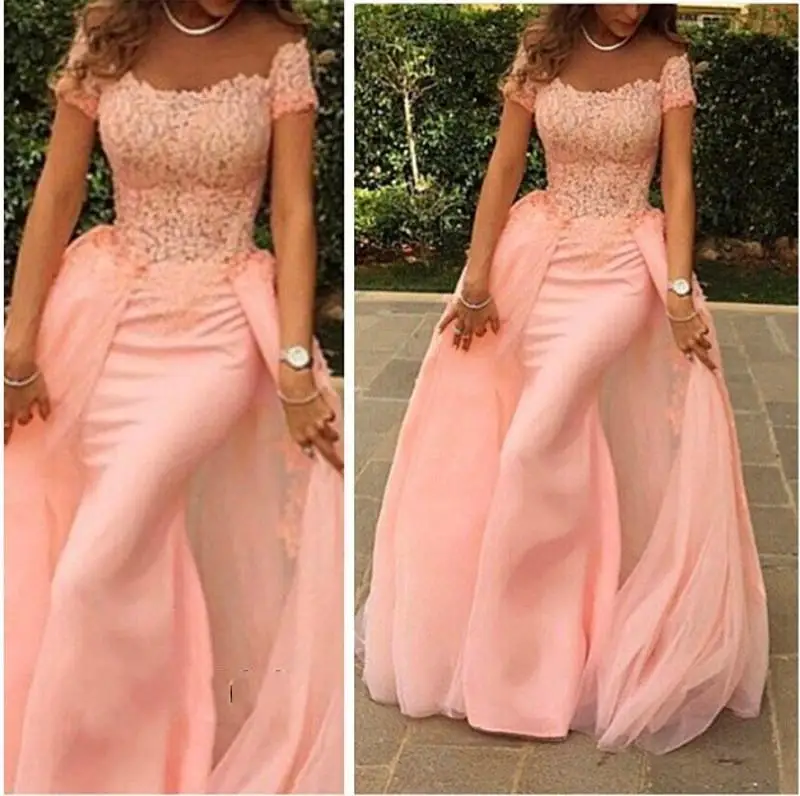 Saudi Arabic Pink Mermaid Evening Dress Sexy Off the Shoulder Short Sleeve Dubai Lace Prom Dresses 2015 Robe de soiree
Saudi Arabic Pink Mermaid Evening Dress Sexy Off the Shoulder Short Sleeve Dubai Lace Prom Dresses 2015 Robe de soiree