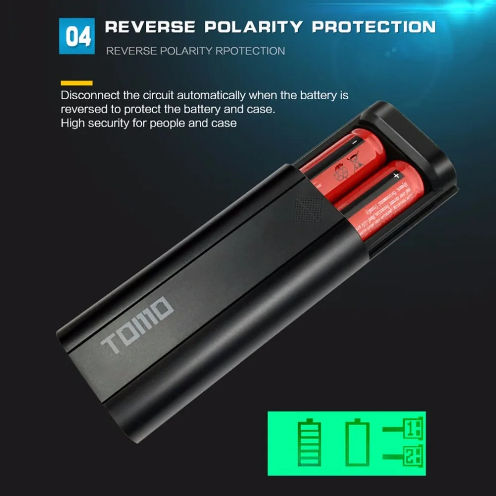 Tomo M2 Intelligent Portable Power Bank 18650 External Battery Case LED Display Mobile Powerbank Charger
Tomo M2 Intelligent Portable Power Bank 18650 External Battery Case LED Display Mobile Powerbank Charger