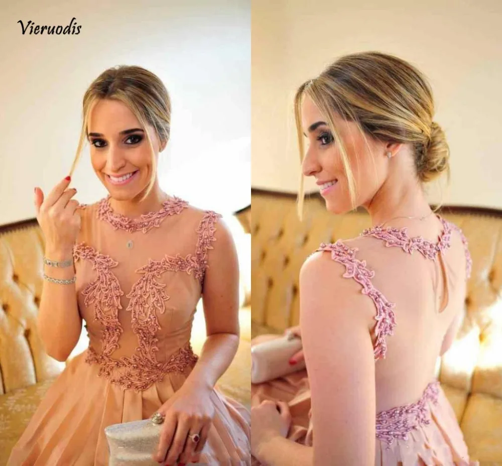 Pink Chiffon Sheer Straps A-line Bridesmaid Dresses Sheer Back Pearls Beading Appliques Floor-Length Custom
Pink Chiffon Sheer Straps A-line Bridesmaid Dresses Sheer Back Pearls Beading Appliques Floor-Length Custom