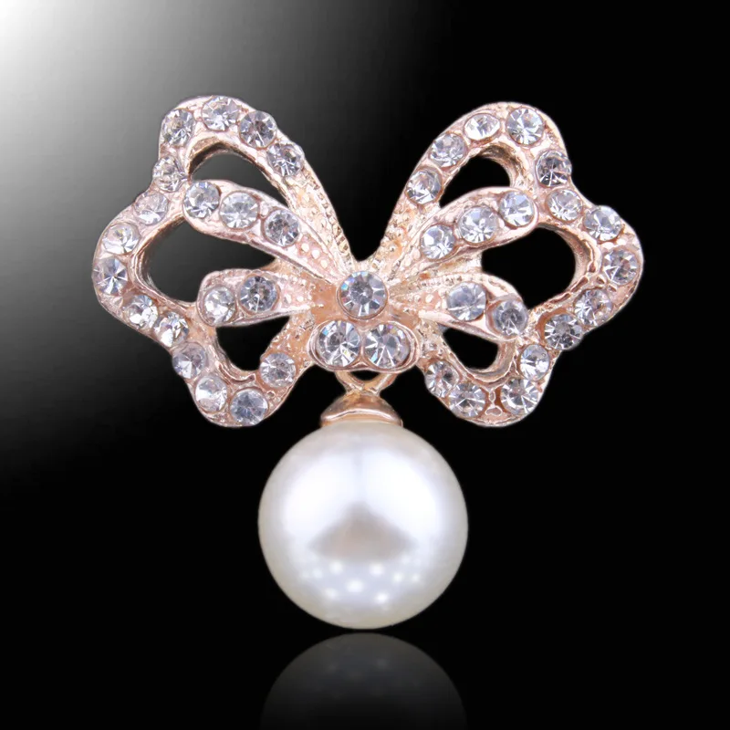 butterfly Pearl crystal button