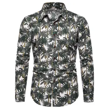 Linen Shirts Men's clothing Palm tree Long-sleeved Blouse Men Slim Fit Hawaiian Style Men Shirts New arrival
Linen Shirts Men's clothing Palm tree Long-sleeved Blouse Men Slim Fit Hawaiian Style Men Shirts New arrival