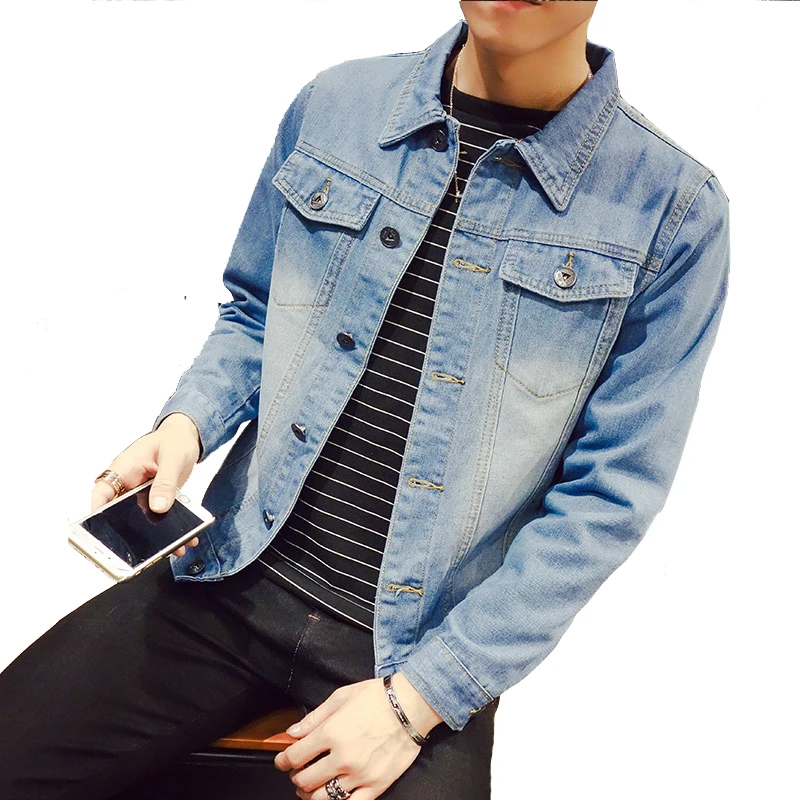 2019 man Spring and autumn light blue denim jackets Plus size denim jackets size M-5XL
2019 man Spring and autumn light blue denim jackets Plus size denim jackets size M-5XL