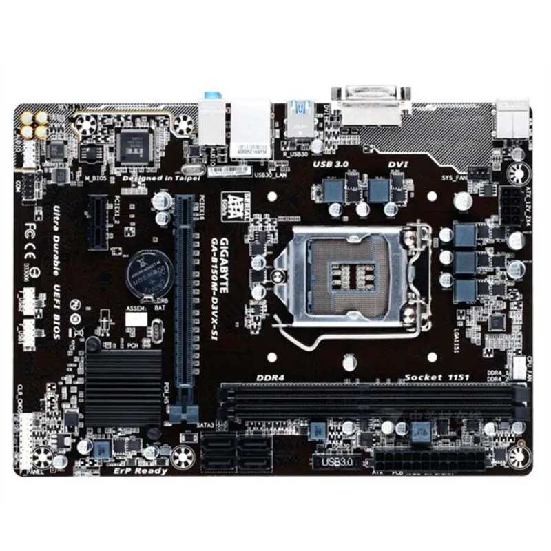 LGA1151 For Gigabyte GA-B150M-D3VX-SI Original Used Desktop B150 Motherboard B150M-D3VX-SI DDR4 USB3.0 SATA3
LGA1151 For Gigabyte GA-B150M-D3VX-SI Original Used Desktop B150 Motherboard B150M-D3VX-SI DDR4 USB3.0 SATA3