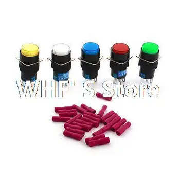 5pcs AC 220V LED Light SPDT 5 Pin Latching Round Push Button Switch + Spade Terminal
5pcs AC 220V LED Light SPDT 5 Pin Latching Round Push Button Switch + Spade Terminal