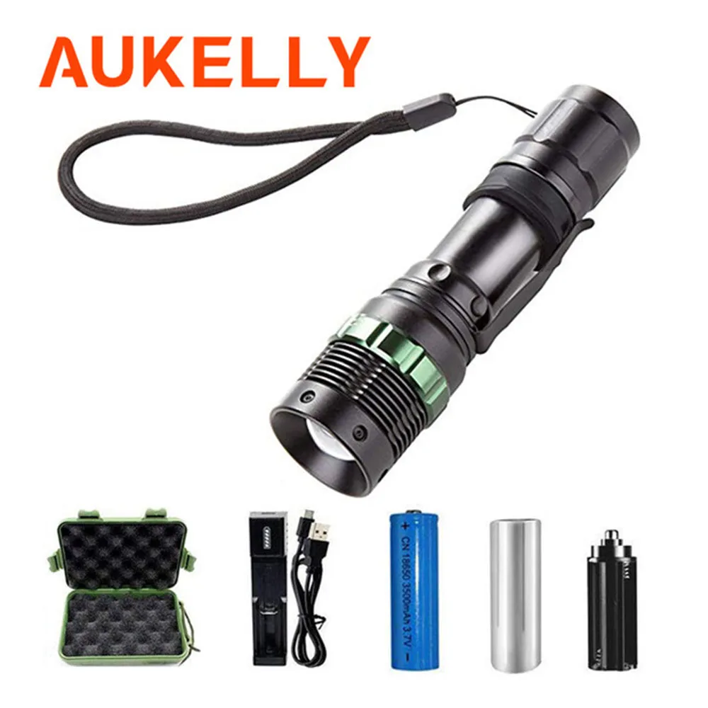 Aukelly Mini LED Flashlight 2000LM Lanterna Zoomable Pocket Torch Light 3 Mode lantern penlight Bike Light USE AAA/18650 Battery
Aukelly Mini LED Flashlight 2000LM Lanterna Zoomable Pocket Torch Light 3 Mode lantern penlight Bike Light USE AAA/18650 Battery