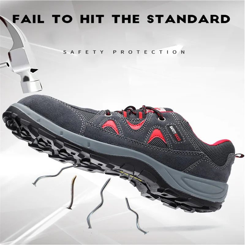 ELGEER Anti-smashing anti-piercing men's shoes new stitching breathable mesh Sneakers casual fashion couple work safety shoes
ELGEER Anti-smashing anti-piercing men's shoes new stitching breathable mesh Sneakers casual fashion couple work safety shoes