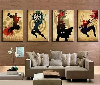 4 Panel Pictures Superhero Hand Painted Canvas Oil Painting The Avengers Iron man Thor Captain America Spiderman Wall Art Decor
4 Panel Pictures Superhero Hand Painted Canvas Oil Painting The Avengers Iron man Thor Captain America Spiderman Wall Art Decor