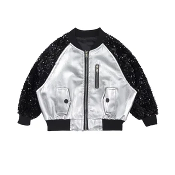 2019 Autumn Children Outerwear & Coats Metallic Color Sequin Leather Jacket Kid Girls Boys Coat Unisex Outfit BC387
2019 Autumn Children Outerwear & Coats Metallic Color Sequin Leather Jacket Kid Girls Boys Coat Unisex Outfit BC387