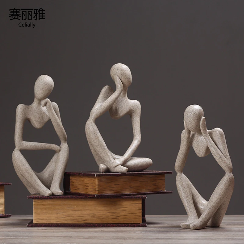 Resin Sandstone Hand Carved Abstract Art Thinker Characters Figurine Men Statue Different Poses Home Decor Ornament
Resin Sandstone Hand Carved Abstract Art Thinker Characters Figurine Men Statue Different Poses Home Decor Ornament