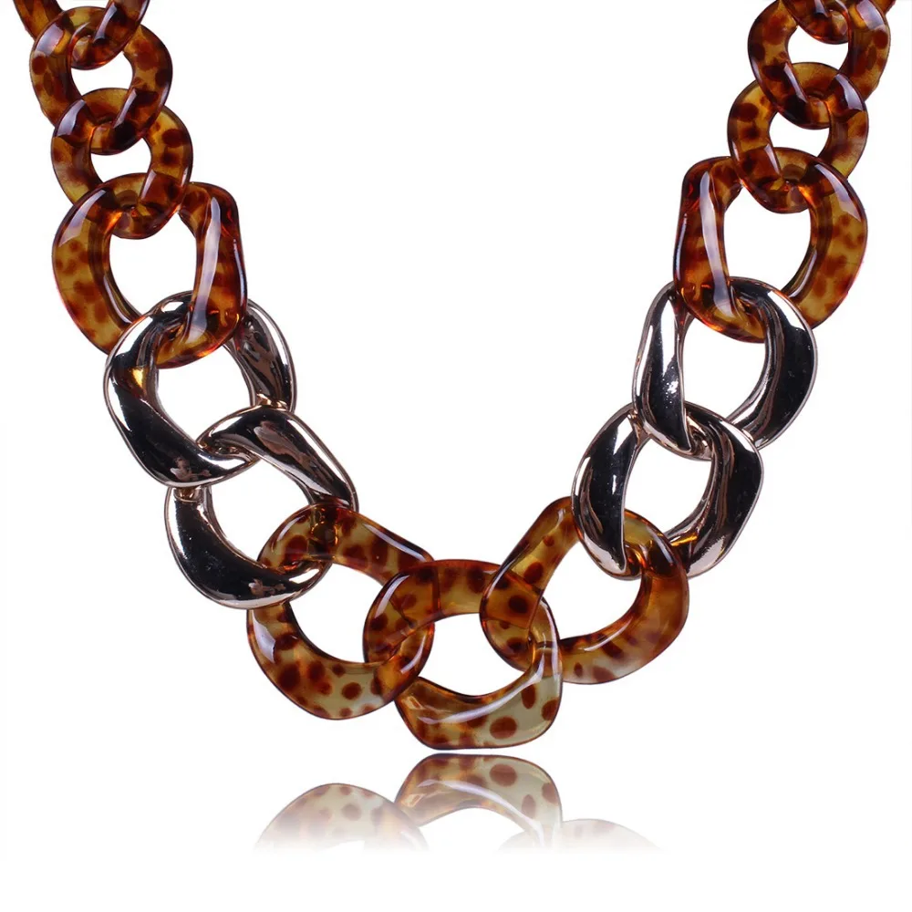 Europe And The United States To Restore Ancient Ways Personality Necklace Leopard Grain Resin Chain For Women XL5530
Europe And The United States To Restore Ancient Ways Personality Necklace Leopard Grain Resin Chain For Women XL5530